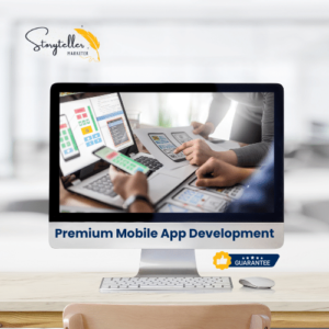 Image representing Premium Mobile App Development service by Storyteller Marketer – The best choice for businesses requiring a customized, feature-rich app.