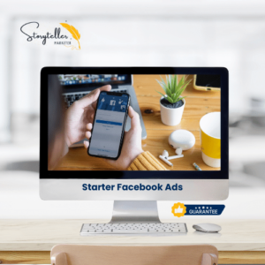 Image illustrating Storyteller Marketer's Basic Facebook Ads Service – your launchpad into the world of social media marketing.