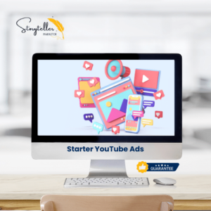 Image showcasing Storyteller Marketer's Basic YouTube Ads Service – your stepping stone to YouTube advertising success.